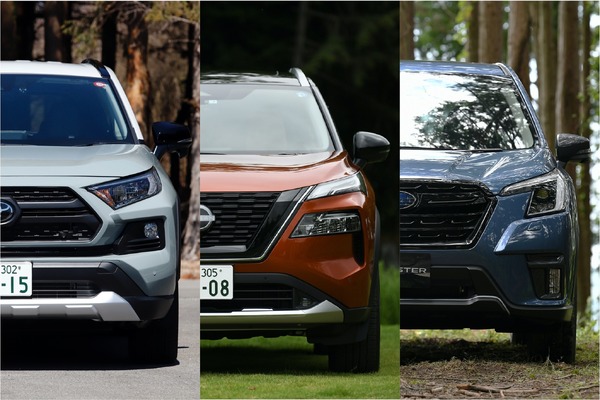 RAV4 vs エクストレイル vs フォレスター 比較】人気の国産SUV 3車種の