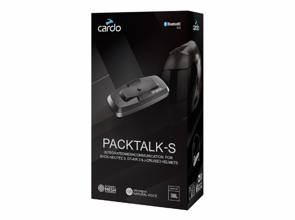 SHOEIX-Fourteen+cardoPACKTALKBOLDインカムセット SHOEIヘルメットに一体装着！ カルド、新型インカム『PACKTALK-S』発売