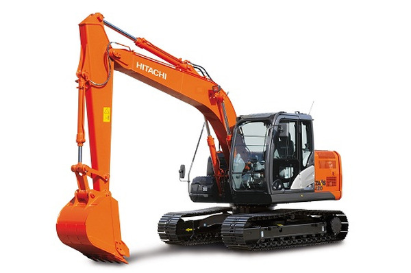 日立建機ショベル 海や川などで活躍する浚渫仕様機の ZX870EL-3。 施工面が見え
