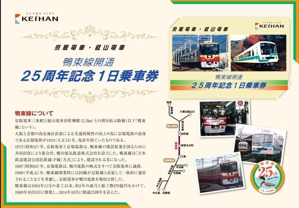 京阪電車 鴨東線開通記念乗車券 (ヴィンテージ) 京阪電車 鴨東線開通記念乗車券 (ヴィンテージ)