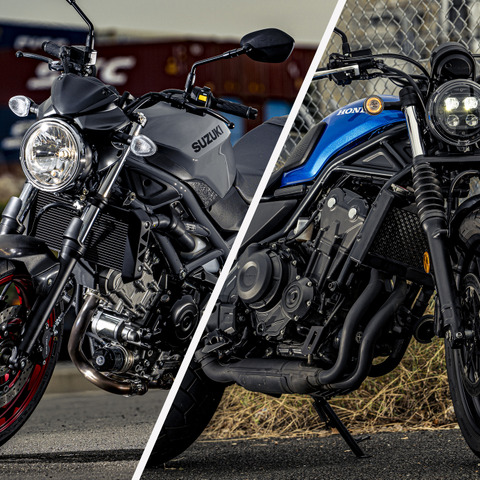 スポーツネイキッドの王道か「7kg」の軽さか？ 100万円で買える大型バイク、スズキ『SV650』とホンダ『CL500』を乗り比べてみた 画像
