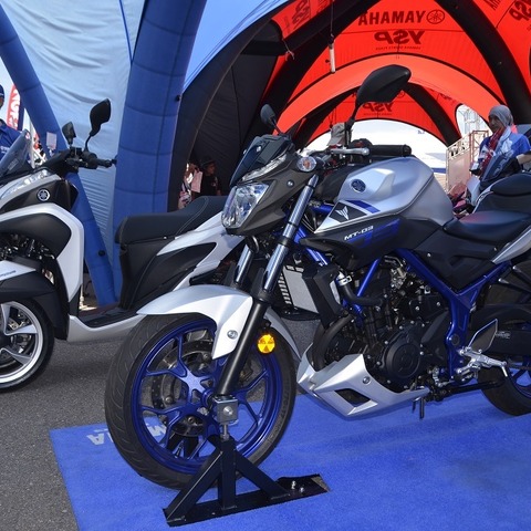 【鈴鹿8耐】ヤマハブースに噂のニューモデル『MT-03』が登場！ 画像