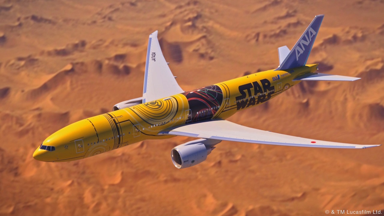 ANA、スター・ウォーズ・プロジェクト特別塗装機第3弾「C-3PO」が登場 