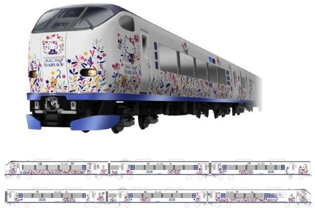 関空特急 はるか もハローキティに テーマは 和のもてなし 1月29日から レスポンス Response Jp