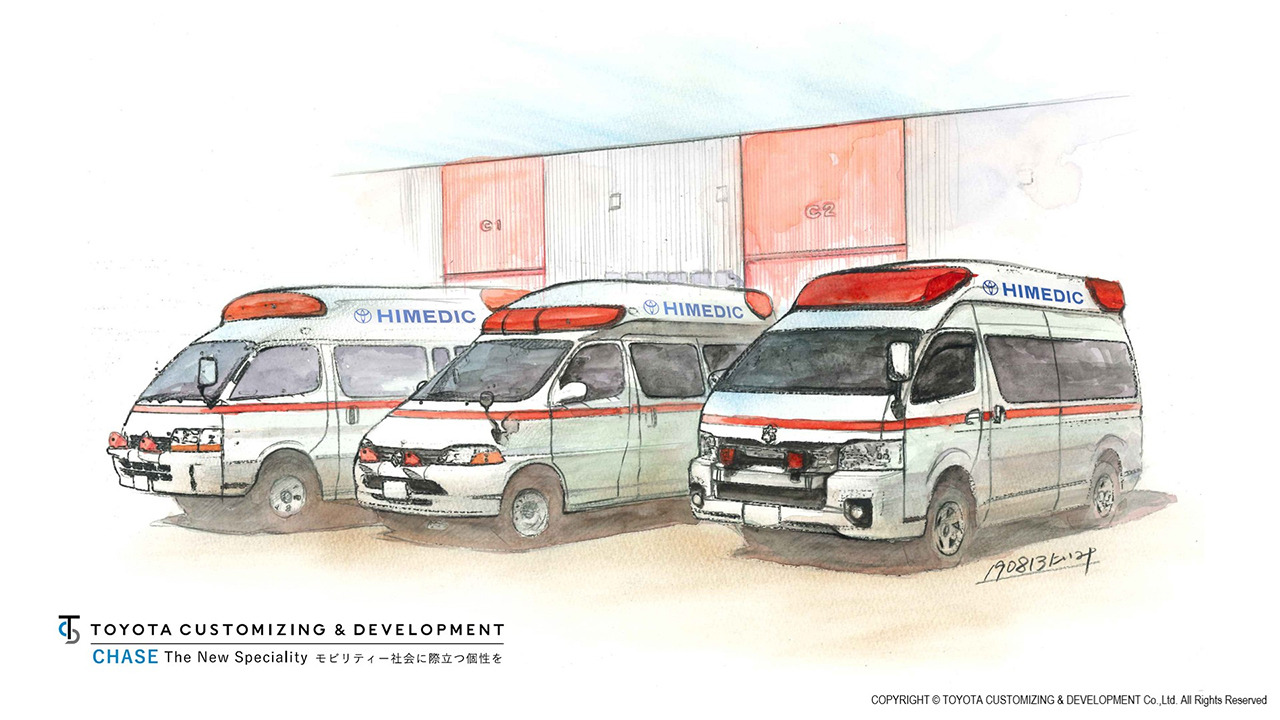 トヨタ救急車 ハイメディック 累計生産1万台達成記念のpc用壁紙公開 レスポンス Response Jp