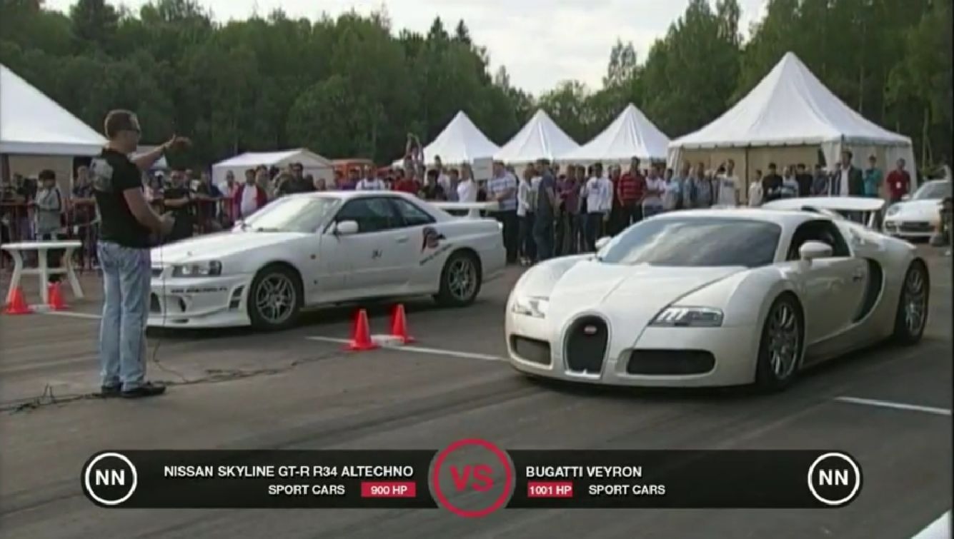 日産 スカイラインgt R ブガッティ ヴェイロン と加速対決 動画 レスポンス Response Jp 日産 スカイラインgt R ブガッティ ヴェイロン と加速対決 動画 レスポンス Response Jp