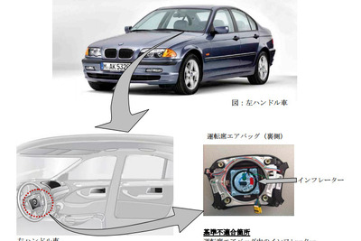BMW 旧 3シリーズ など5万8000台、タカタ製エアバッグで追加リコール 画像