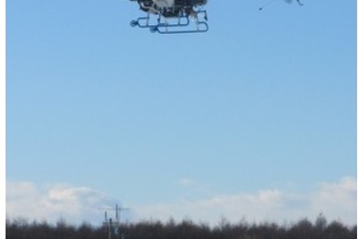 ヤマハ発動機、無人ヘリコプターの寒冷地試験を大樹町で実施 画像