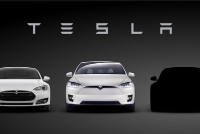 テスラの新型EV、「モデル3」…シルエットが見えた 画像
