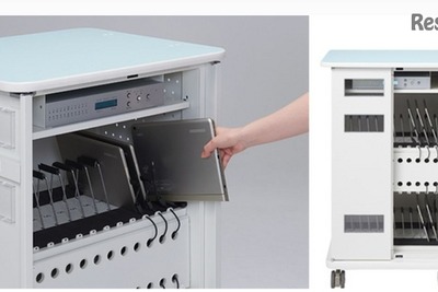 充電切れを防ぐ、先生と生徒のためのタブレット充電収納保管庫 画像