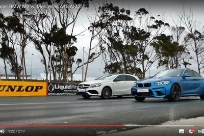 BMW M2 クーペ、メルセデス AMG A45 と加速競争［動画］ 画像