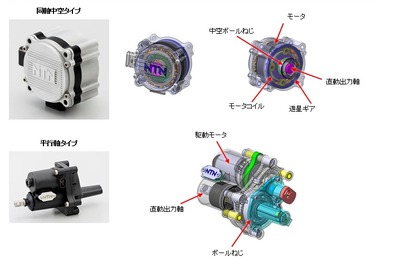 【人とくるまのテクノロジー16】NTN、電動モータ・アキュエータシリーズを開発 画像