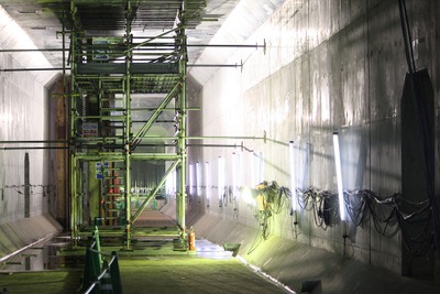 小田急電鉄、複々線化のトンネル工事現場を公開…2018年度の事業完成目指す 画像