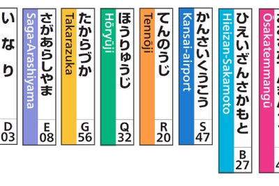 JR西日本、近畿エリアのべ300駅に「駅ナンバー」導入…券売機も対応 画像