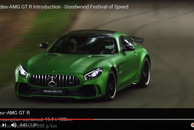 メルセデスAMG、585馬力「GT R」がヒルクライム…野獣の咆哮［動画］ 画像