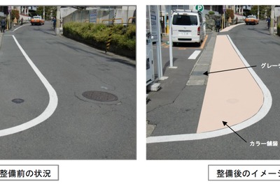 京福撮影所前駅とJR太秦駅を結ぶ道路を改良…カラー舗装など 画像