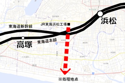 東海道新幹線など、浜松工場の不発弾処理で一時運休 12月18日 画像