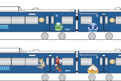 「ソニック」「ぷよぷよ」25周年でラッピング車…京急電鉄とセガがコラボ 画像