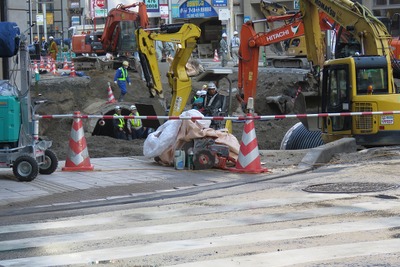 福岡市地下鉄の陥没事故、ほぼ復旧へ 画像