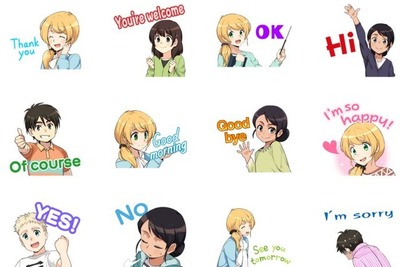 “可愛すぎるエレン先生”が喋る&動く! 英語教科書『NEW HORIZON』がアニメスタンプに 画像