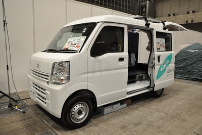 【キャンピングカーショー2017】軽キャンの防災&オフィスカー…キャンパー鹿児島 画像