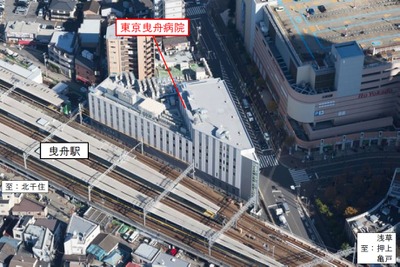 東武鉄道、曳舟駅に病院…商業施設や宅配ロッカーも　4月1日開院 画像