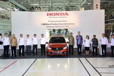 ホンダ、インドネシア四輪生産100万台の記念式典…倉石副社長「常に重要市場」 画像
