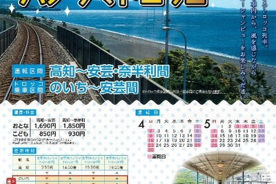 JR四国のトロッコ列車がごめん・なはり線へ 4月1日から 画像
