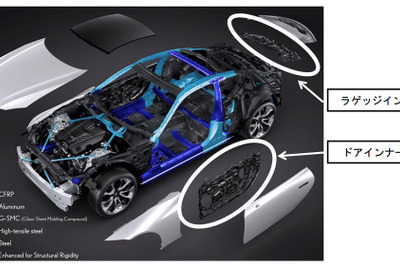 【レクサス LC】三菱ケミカルのCFRP中間基材、ドアインナーなどに採用…軽量化に貢献 画像