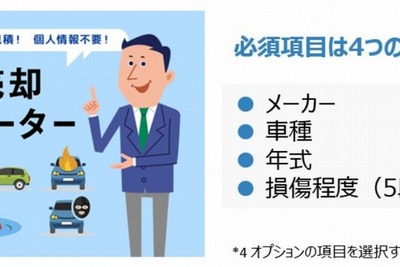 タウ×オークファン、事故車売却シミュレーターを共同開発…国内初 画像