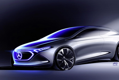 【フランクフルトモーターショー2017】出展予定のメルセデス EQ A、スケッチを公開…EV版 Aクラス? 画像