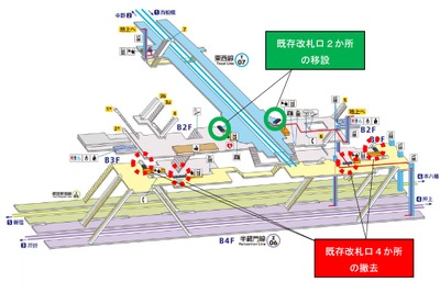 九段下駅の改札を共通化…東京メトロ・都営地下鉄が10月着工 画像