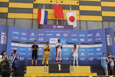 【WTCC マカオラウンド】ホンダ・道上龍がオープニングレースで初表彰台…「3位になれてホッとした」 画像
