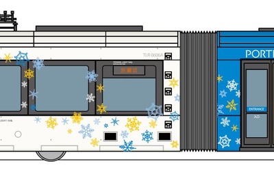 富山ライトレールに雪明かりのラッピング…LEDによる装飾も 12月1日から 画像