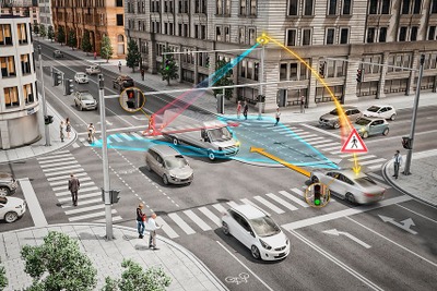 次世代の交差点安全技術、コンチネンタルがCES 2018で公開予定---物体の位置と動きを車両に伝える 画像