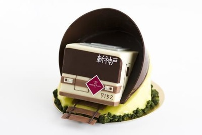 電車はチョコレート製…神戸のホテルが発売する北神急行の「電車ケーキ」　4月16日発売 画像