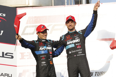 【SUPER GT】F1王者バトンとホンダのエース山本尚貴…最注目コンビのNSXが開幕戦でいきなり2位表彰台 画像