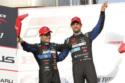 【SUPER GT】F1王者バトンとホンダのエース山本尚貴…最注目コンビのNSXが開幕戦でいきなり2位表彰台 画像