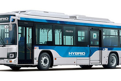 いすゞ、大型路線バス エルガ ハイブリッド を全面改良　排出ガス規制適合 画像