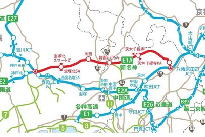 新名神高速・高槻JCT-神戸JCT開通でGW期間中の渋滞回数が半減 画像