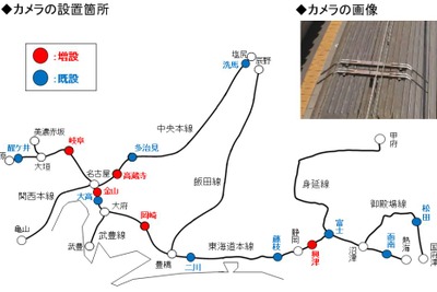 JR東海がパンタグラフの確認システムを強化…カメラの増設とオンライン化を図る　6月末までに 画像