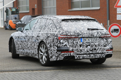 アウディ S6アバント、ついにV8エンジンと別離…大きく変わる新型に大接近! 画像