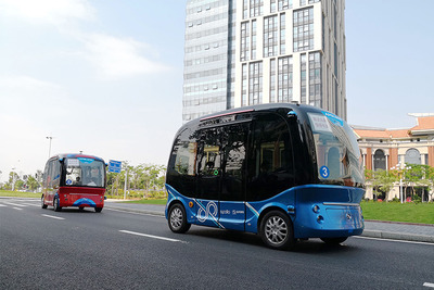 SBドライブと中国・百度、日本国内で自動運転バスの実用化に向けて協業 2018年度に実証実験 画像