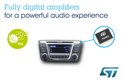 STマイクロ、車載用デジタル入力D級オーディオアンプを発表　車両安全システムのサウンド機能に最適 画像