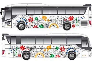 カフェのようにくつろげる女性専用バス「fufufuボヌール号」、11月より運行開始 画像