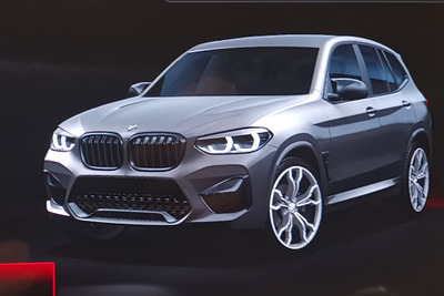車内ディスプレイから見えたBMW「X3M」の姿! 最高速330km/hのスーパーSUV 画像