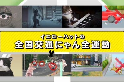 「猫を交通事故から守れ！」世界初の猫専用交通安全動画、イエローハットが公開 画像