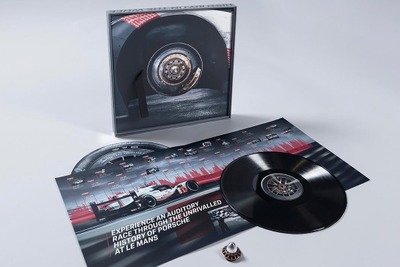ポルシェ、ルマンHVレーサーのタイヤからレコード盤を製作…「24」にこだわる 画像