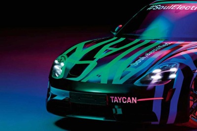 ポルシェ タイカン、最新プロトタイプの画像を公開 実車は9月に発表へ 画像