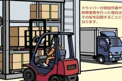 トラックドライバーの荷役作業の記録を義務付け、長時間労働是正 画像